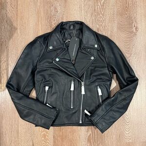 Straight to Hell Bristol lightweight leopard leather jacket 
Size XS NEW